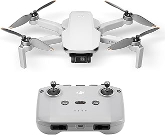 DJI Mini 4K Drone with Camera, 4K UHD Camera Equipped Drone, Less Than 249 g, 3-Axis Gimbal Image Stabilization, 10 km Video Transmission, Automatic Return, Wind Resistance, Flight Time 31 Minutes
