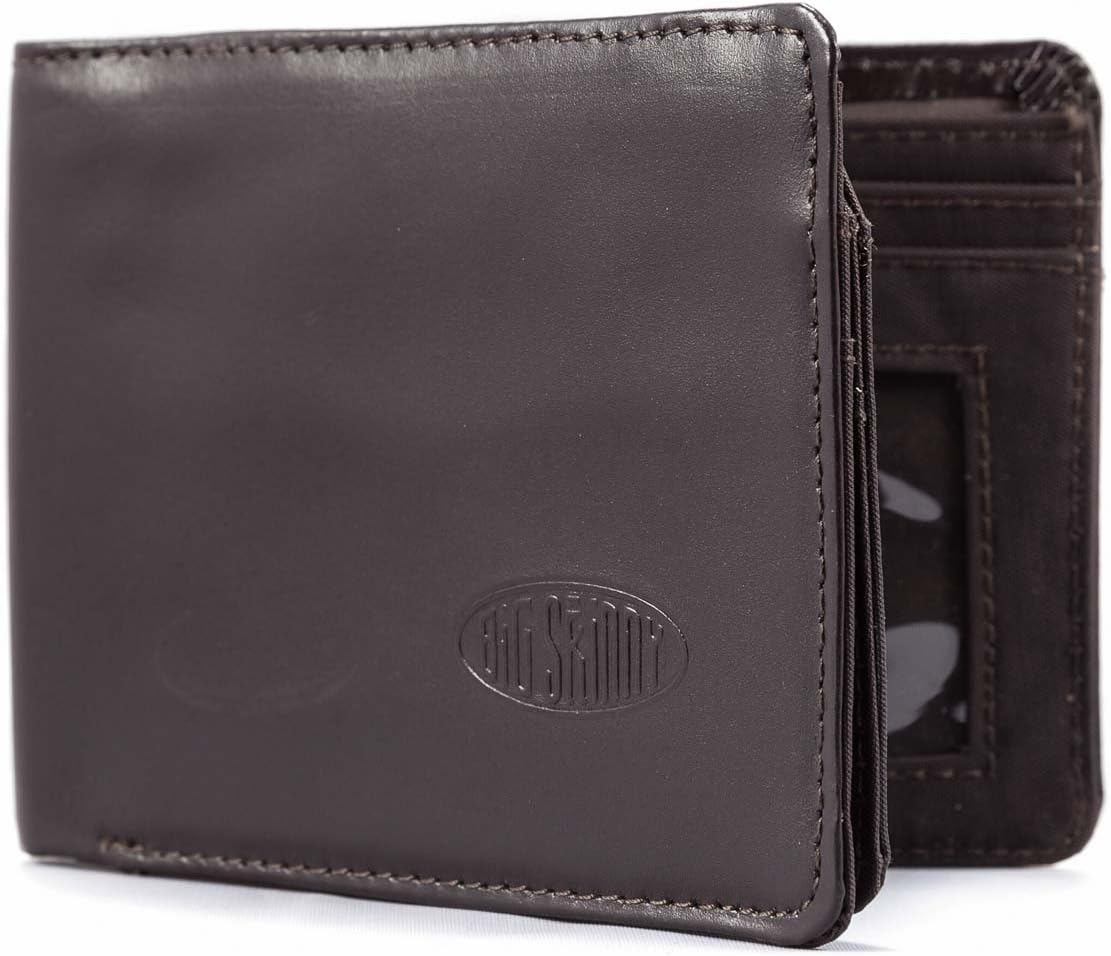 Big Skinny Men's L-Fold Passcase Leather Slim Wallet, Holds Up to 30 Cards - Image 5