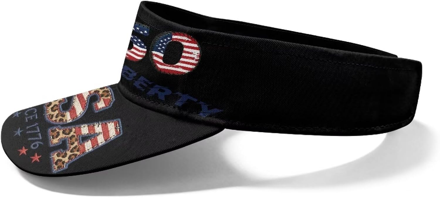 250 Anniversary USA Visor Hats for Women Men Uv Protection Adjustable Sun Visor Hats for Sports