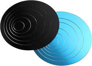 OSALADI 2 Pçs Espelho Círculo Adesivo De Parede Acrílico Espelho De Configuração Círculos Decalque De Parede Espelho Autoadesivo Decalque 3D Adesivos De Parede Decoração De Casa Adesivos