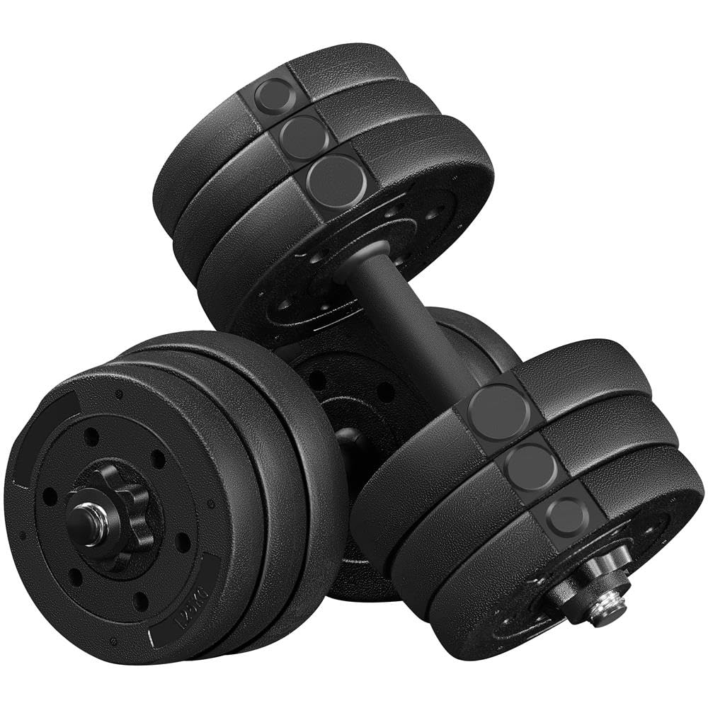 Yaheetech 2x10kg Hand Dumbbells Set for Men and Women Home Fitness Lifting Training Adjustable Free Weights โ image 1