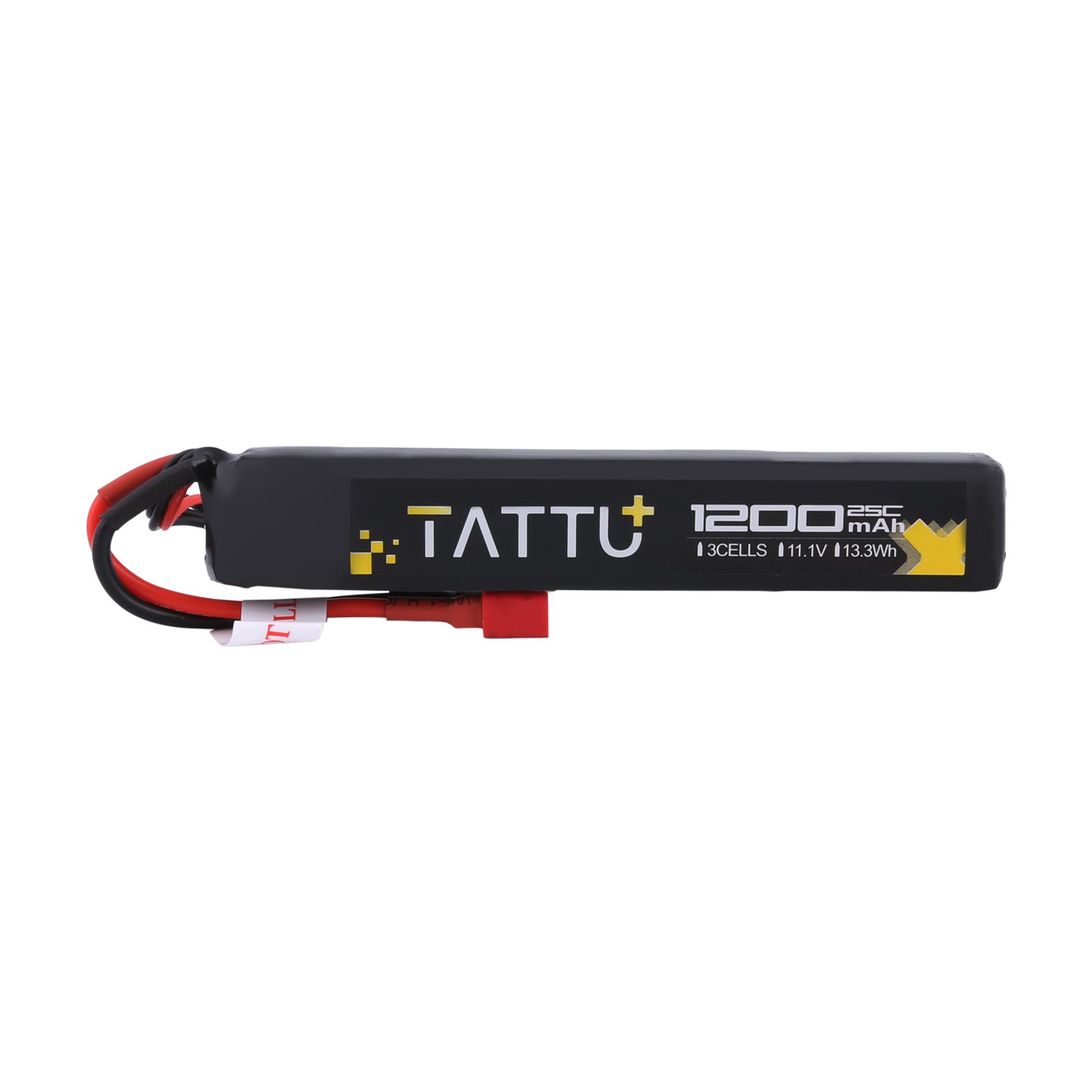 TATTU Batteria LiPo Airsoft Stick da 11,1 V con connettore Deans, 3S 1200 mAh 25C Battery Pack for Airsoft Gun