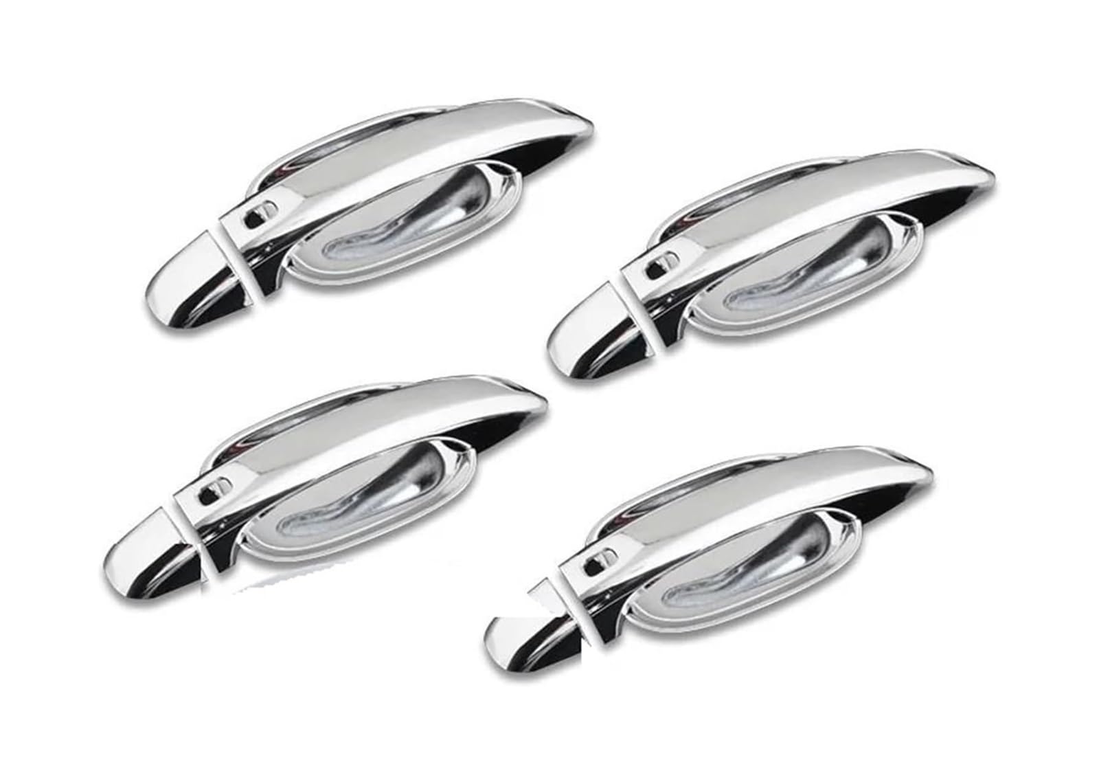 Hckclmbmzw 3 For A4 B8 2009-2016 Glossy Black Chrome Car Door Handle Cover Sticker Styling Accessories Door Handle Cover(3)
