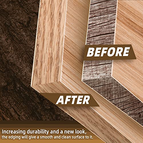 Image of GSCIT Club Red Oak Edge Banding, 3 inch x 250ft roll of Veneer Edge Banding Pre-glued Flexible, Real Wood Tape for Cabinet Repair & Furniture Restoration