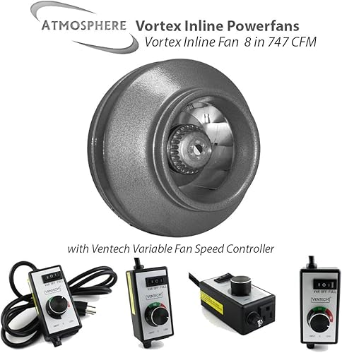 Miniatura 9 de Vortex, Powerfans VTX400172CFM, ventiladores potentes, 12 pulgadas, Plateado