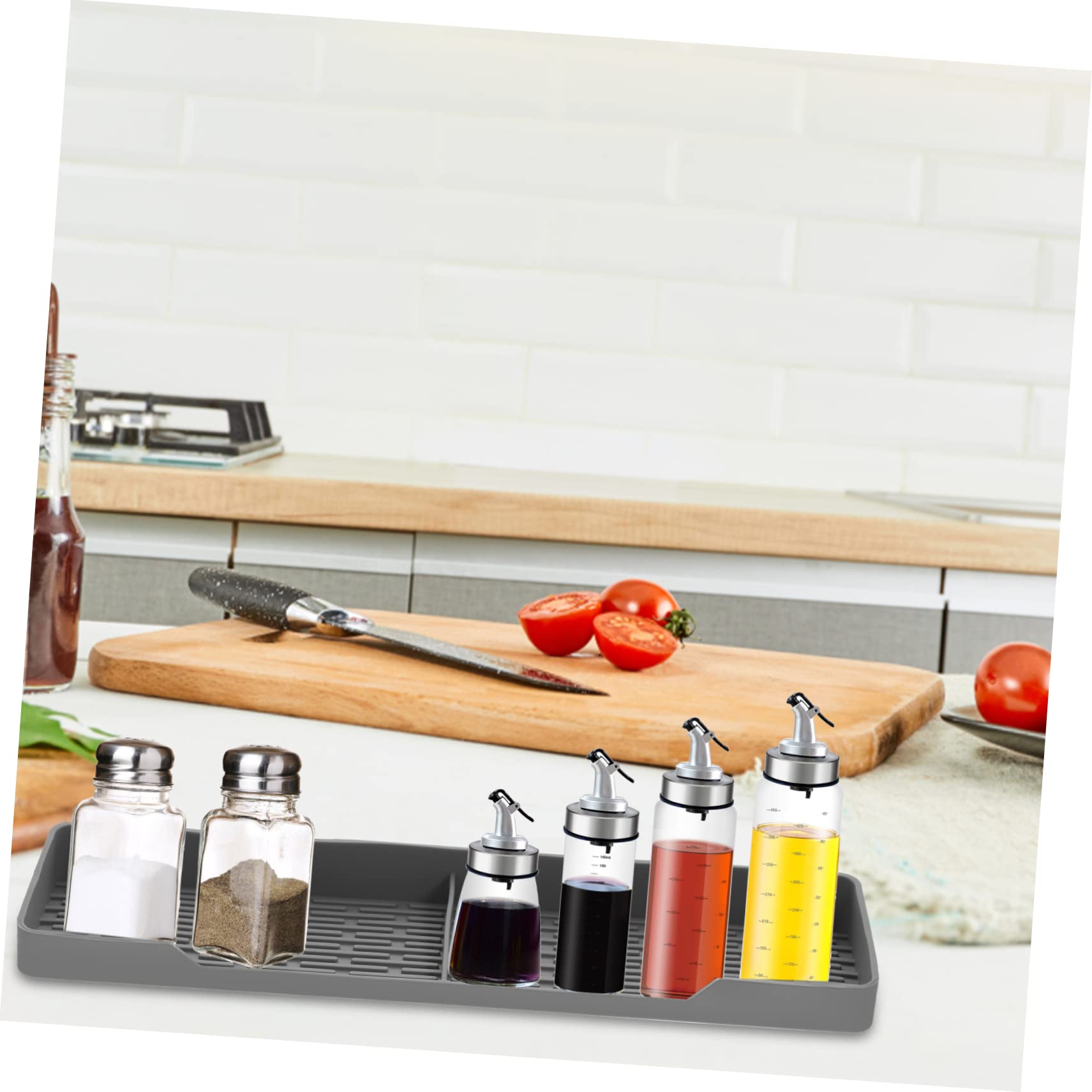 DOITOOL Étagère Magnétique Silicone 2 Pcs pour Arrière Four Rangement Épices et Condiments la Cuisine