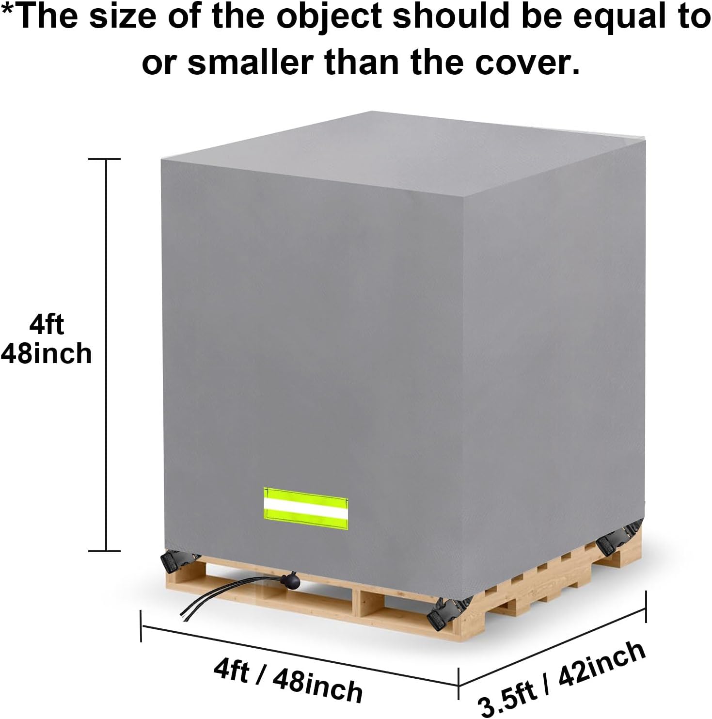 Pallet Cover Tarp Waterproof, Pallets Covers Heavy Duty Waterproof bulk Pallet Covers 48 x 42 x 48'' Outdoor Tarps Bulk Box Cover 48 x 42 x 48'' Custom Black Fits Wood Patio Furniture