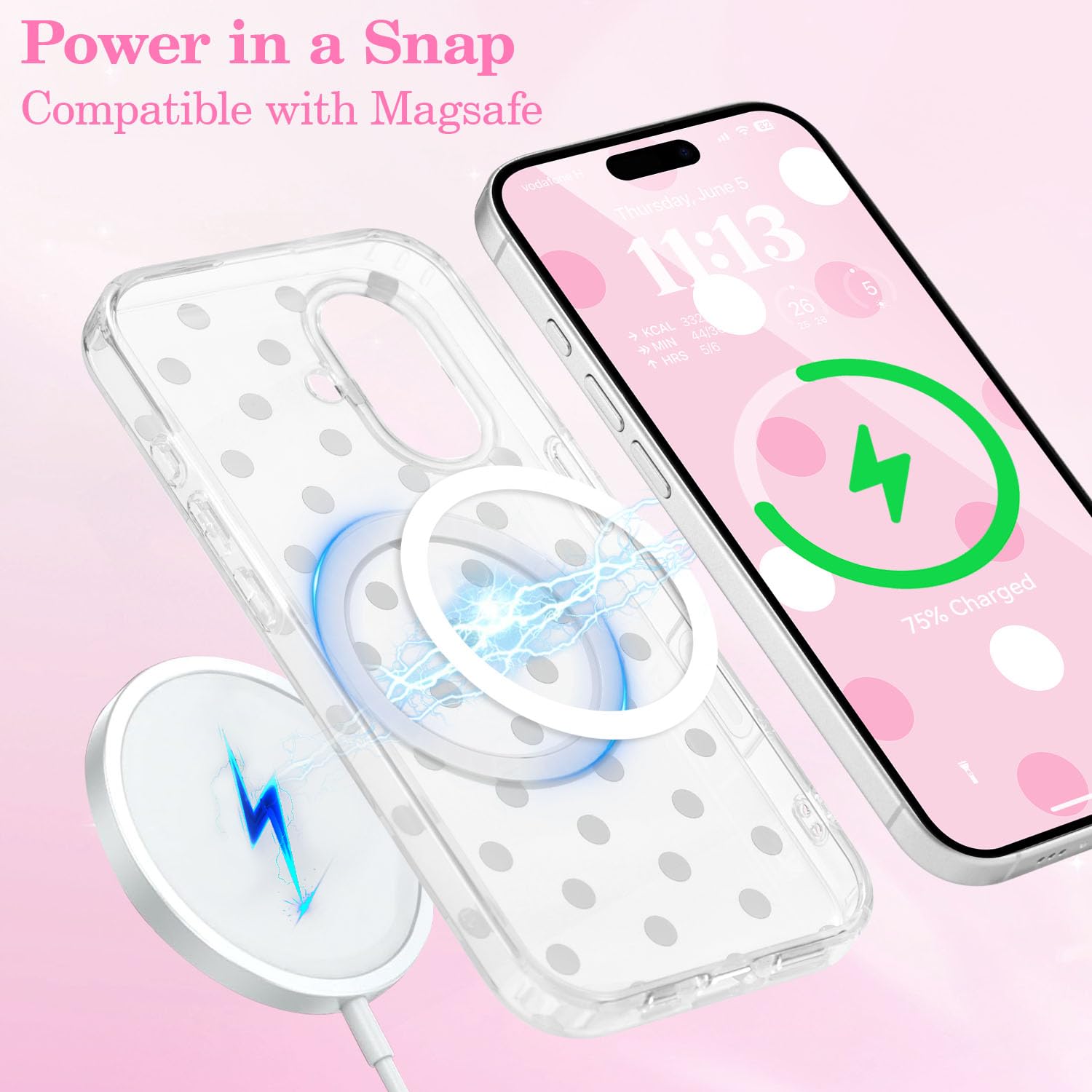 Amazon.co.jp: UEEBAI 対応 iPhone 17 用の ケース TPU ドット柄 
