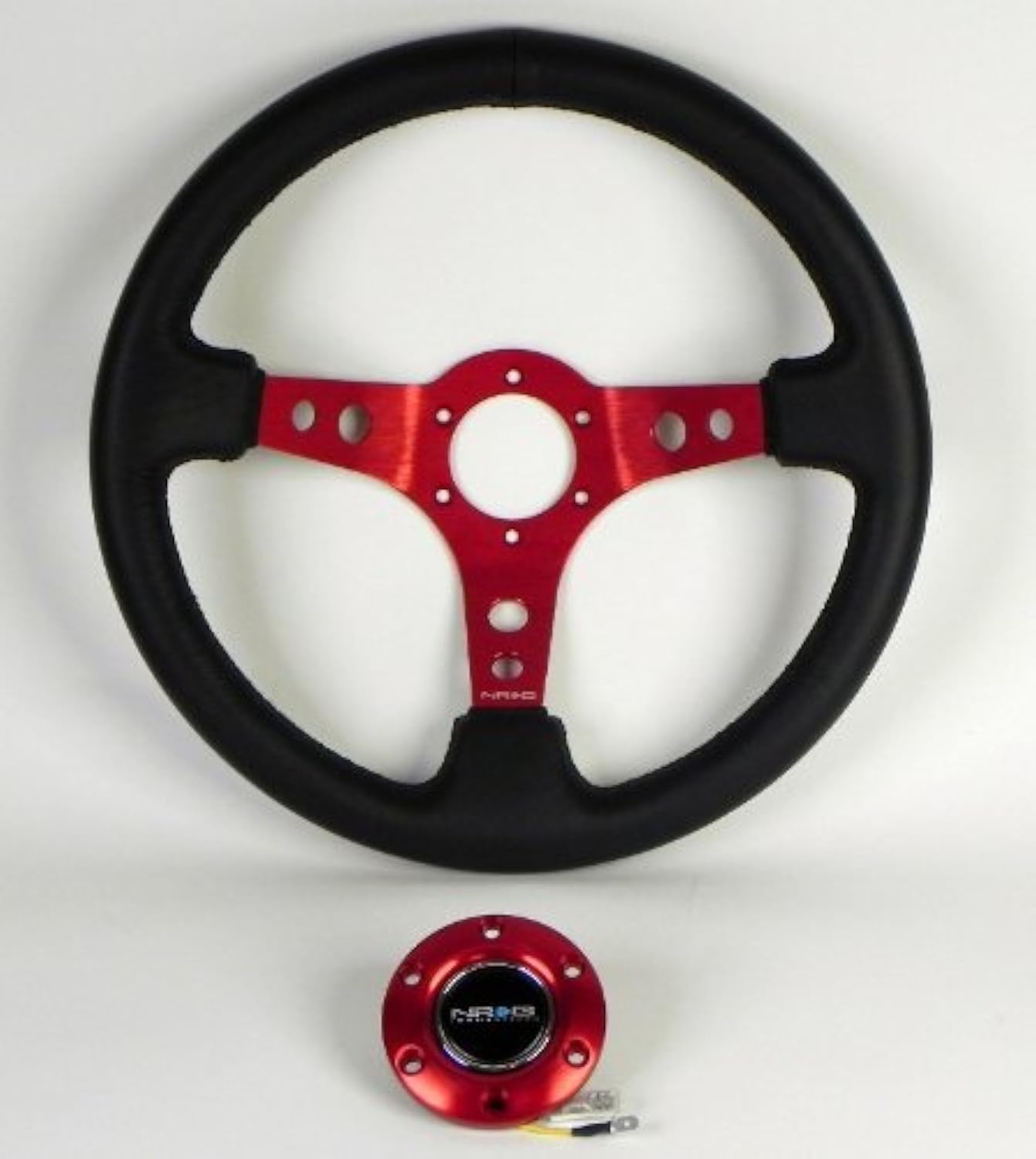 ST-006R-RD Superceded to RST-006RD: 350mm (13.78 inches)- Black Leather with Red