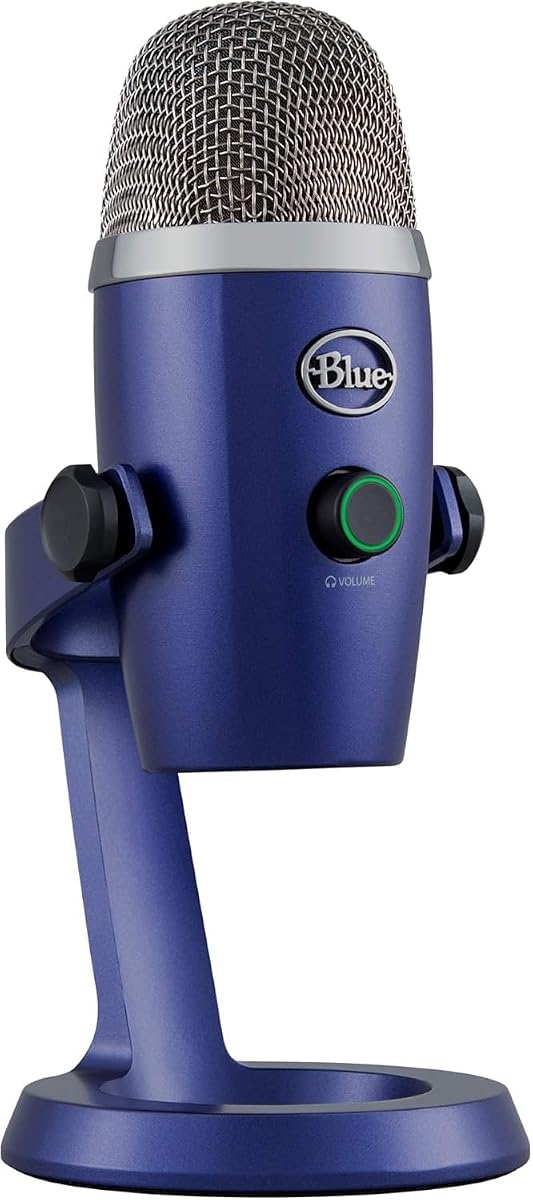 Blue Yeti Nano Premium USB Mic for Recording and Streaming - Vivid Blue (Renewed)