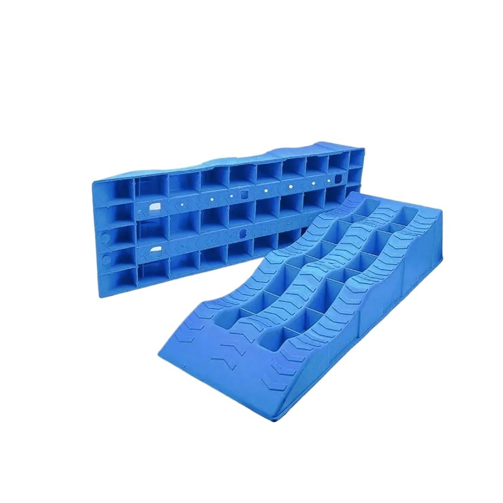 L6NqIAG Caravan Wheel Chocks Car Leveling Ramps 2pcs RV Wheel Chocks 3-Step Camper Blocks Trailer And Levelers Lightweight(Blue-60.95x20.82x11.93cm)