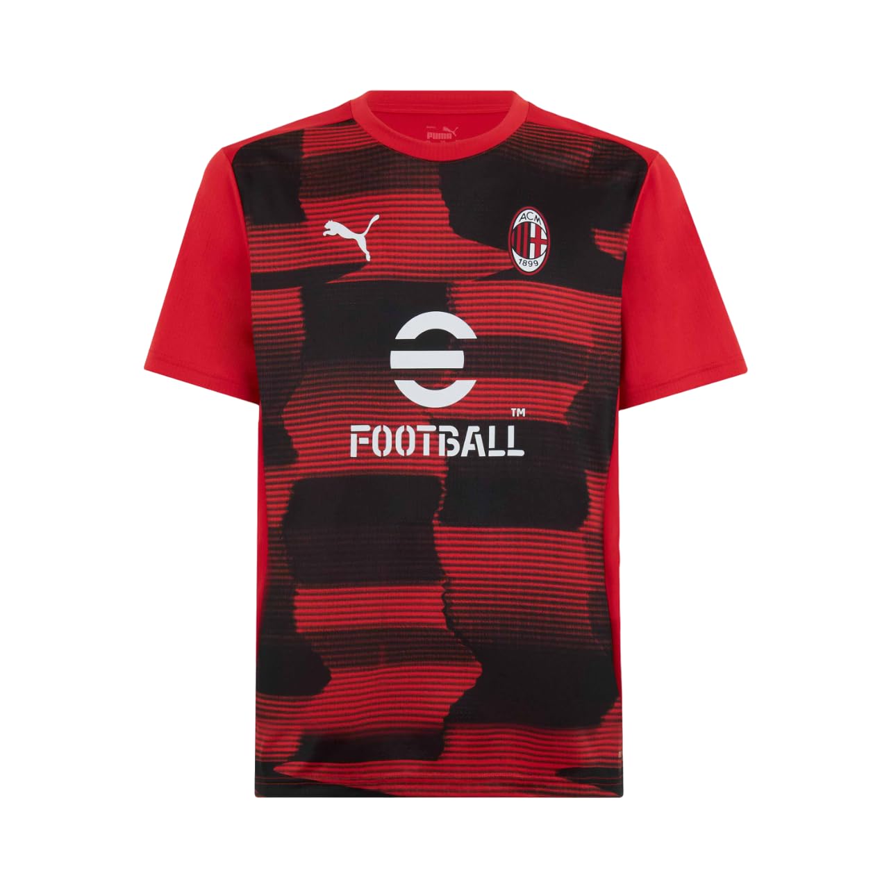 A.c. Milan Unisex Red Puma Prematch Jersey Season 2024/25, Adult, Adult