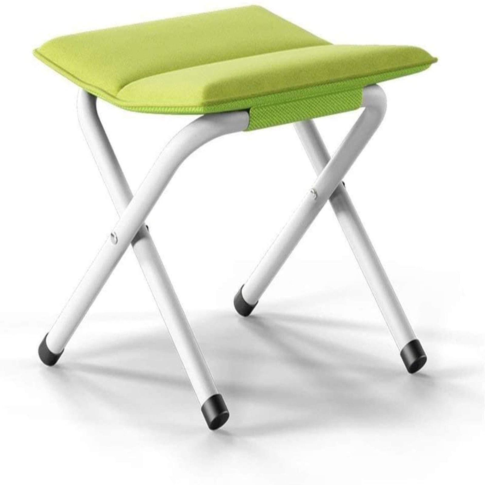DASHADAO Sgabello Pieghevole Sgabello Sedie Pieghevoli Portatili Sedile da Pesca in Alluminio Leggero Tessuto di Lino con Cuscini Disponibile in Verde per Campeggio Escursionismo Campeggio