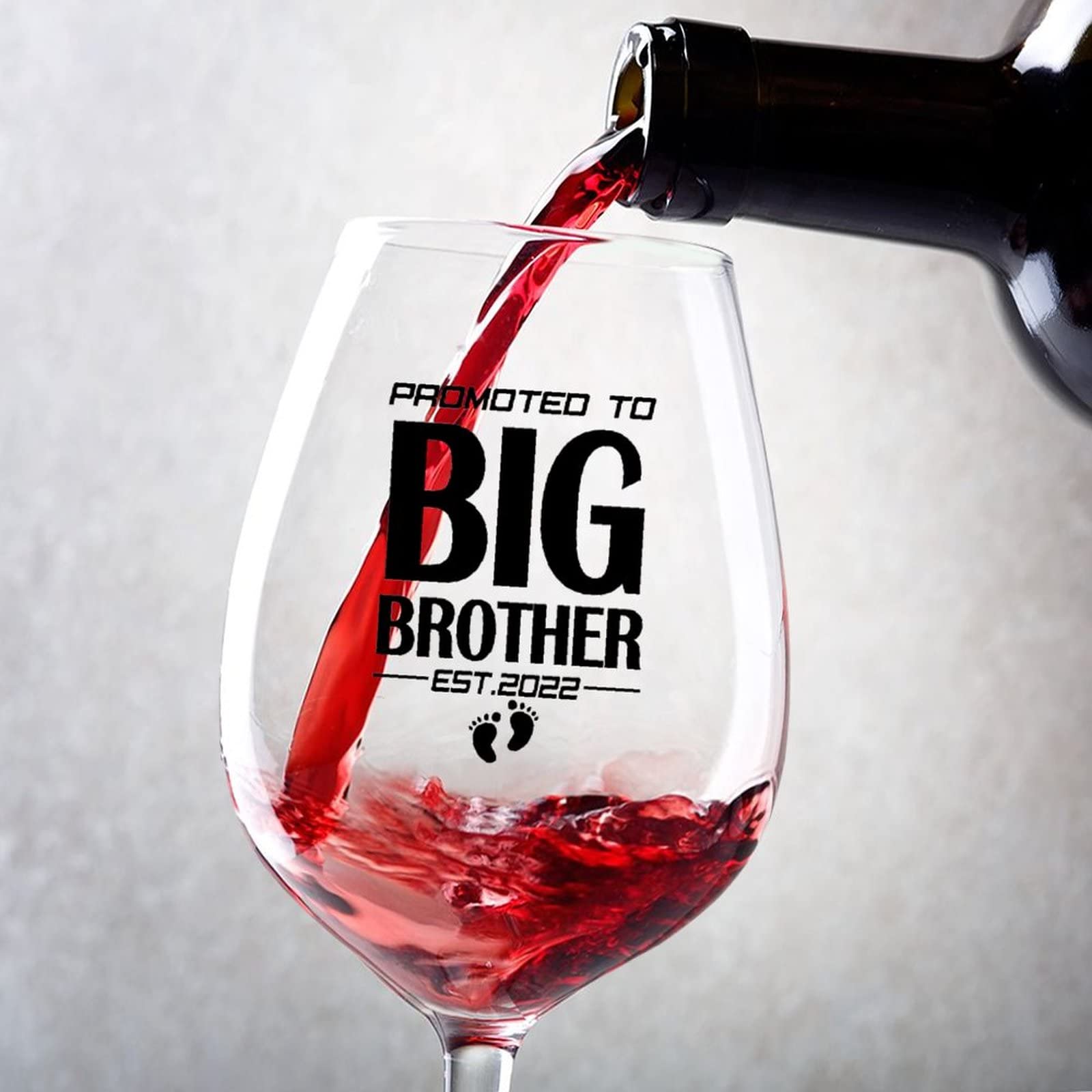 Verres à vin rouge Promoted to Brother le lien fraternel à fêter à Noël
