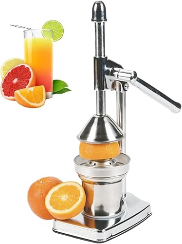 Hand Press Juicer Heavy Duty Stainless Steel Manual Juicer Press Easy to Clean Lemon Squeezer for Home Kitchen Manual Juice