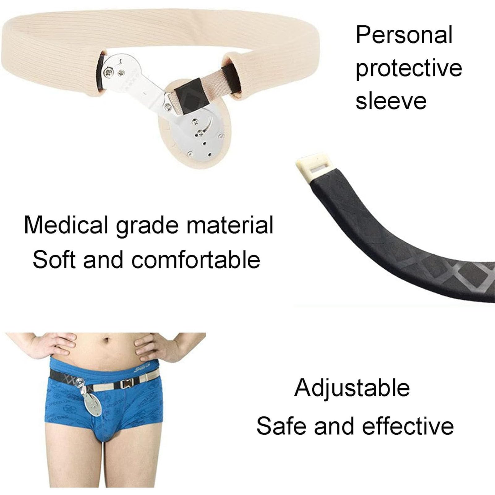 Regolabile Inguinal Hernia Cintura Inguine Supporto per Lato Sinistro O Destro per Adulti Anziani Ernia Ernia Chirurgia Trattamento per Alleviare Il Dolore,L,Right