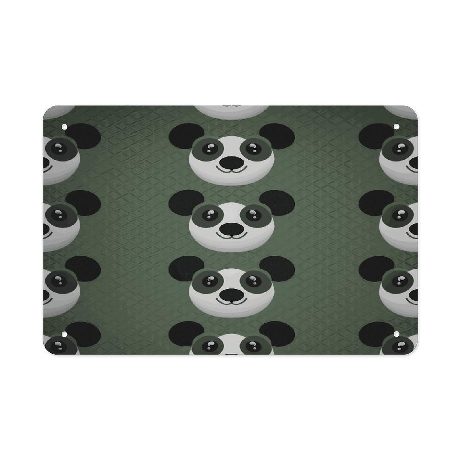 Fekiloot Style Funny Panda Metal Signs Wall Art Tin Sign