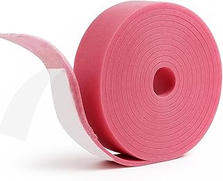 Randdämmstreifen Selbstklebend,Edge Insulation Strip für Estrich, Dämmband,Randdämmstreifen,für Fußbodenheizung,Schallschutz und Wärmedämmung,Rosa,50 mm x 5 mm x 10 m