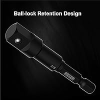 Vista 4 de Railer Juego de adaptadores de enchufe, brocas de extensión de 3 pulgadas de grado de impacto con soporte Juego de adaptadores de broca