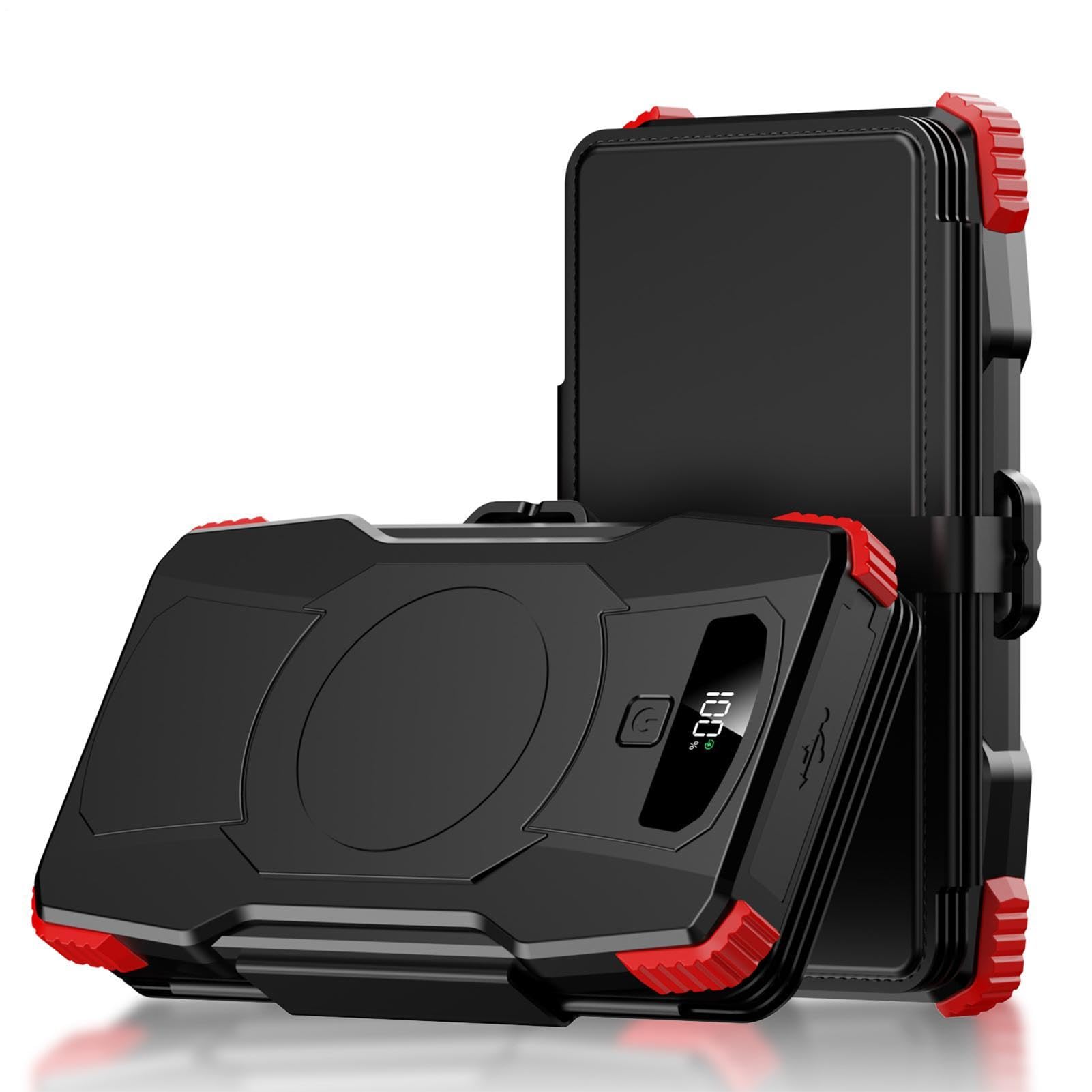 Batteria Esterna Solare Batteria 20000 mAh con Torcia LED