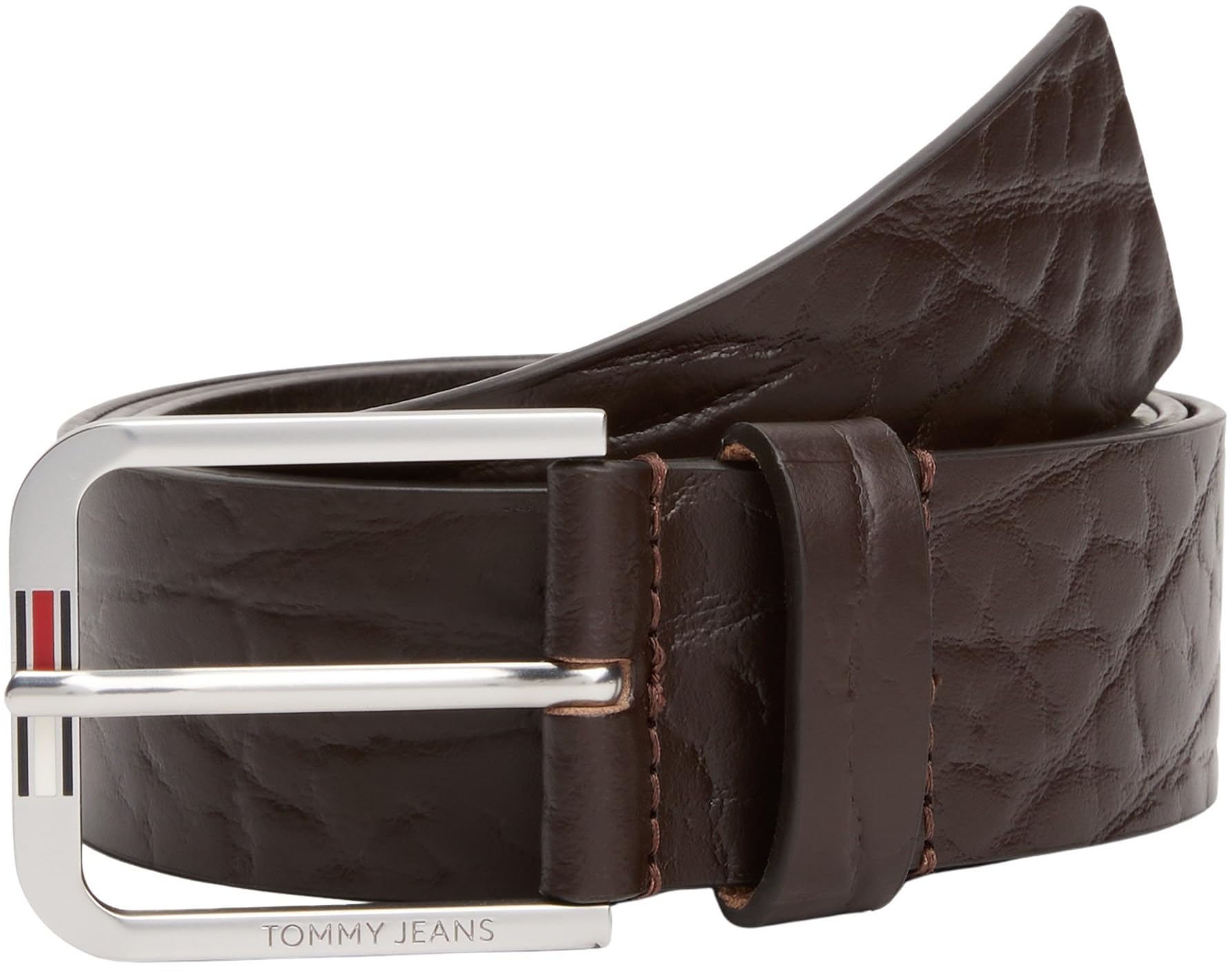 Tommy Jeans Men's TJM AUSTIN 4.0 AM0AM13413 Fixed Belt, Brown (Dark Brown), 110
