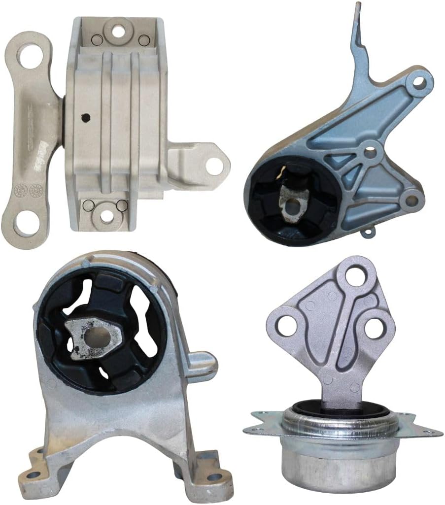 Motor & Trans Mount 4PCS Set Fit 2008-2012 Chevrolet Malibu 2.4L Auto Trans 6Spd Replacement for 3118 A5398 3212 A5503 3213 A5504 3267 A5598