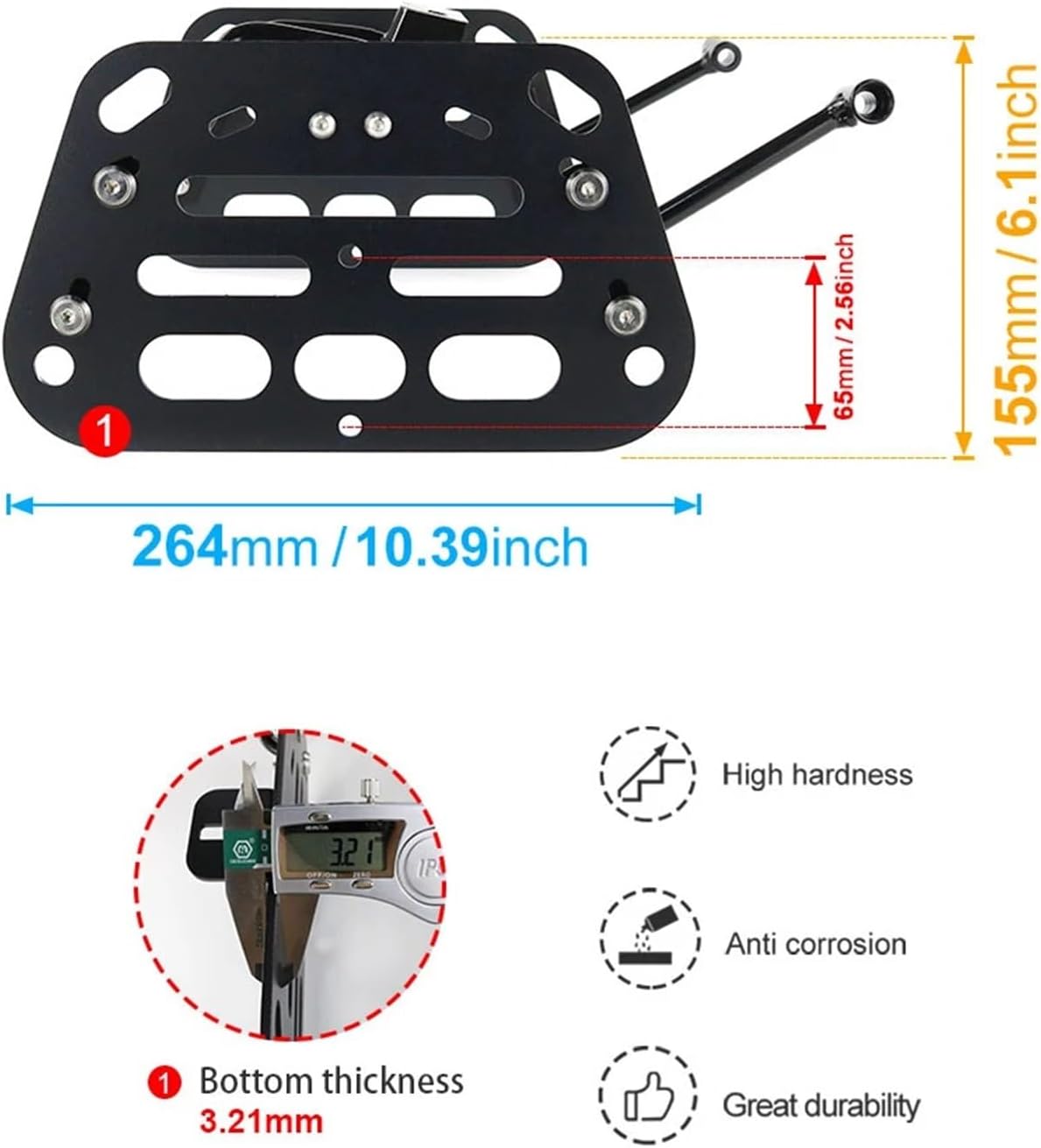 Replacement For Triumph Speed Twin 1200 2019-2025 Motorbike Side Pannier Racks Saddle Bag Support Bar Mount Bracket