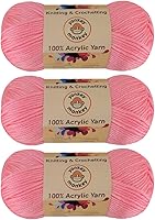 Vista 11 de Yonkey Monkey - Hilo acrílico de lujo, paquete de 3 unidades de 10.51 onzas para tejer ganchillo para manualidades (amatista 72)