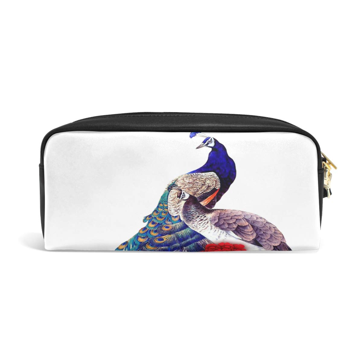 Eslifey Federmäppchen Iris Flower Design | Wasserdichte PU Leder Tasche | 20x8,5x6,4 Cm | Für Stifte & Kosmetik