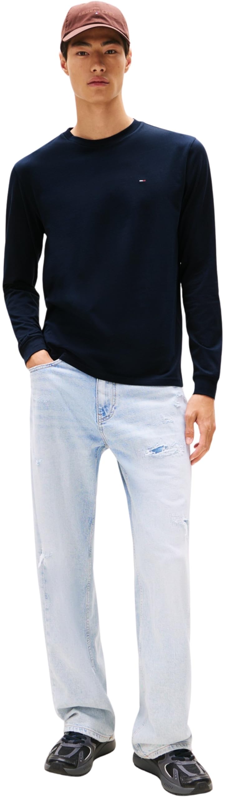 Tommy Jeans Tjm Slim 2pack L/S Ext Dm0dm18438 Maglietta L/S Unisex - Adulto (Pacco da 2)