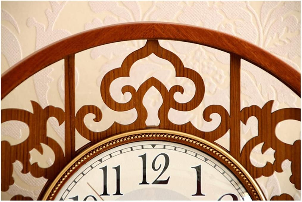 Desk Clock Chinese Clocks and Watches Solid Wood Table Clocks Table Clocks Living Room Home Clocks Simple Modern Silent Desktop Desktop Ornaments Desktop Clock (Color : A) (B)