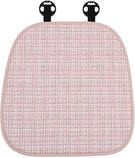 Juego de Fundas Protectoras de Asientos Funda De Asiento De Cojín De Coche De Lujo, Cómoda, Transpirable, Antideslizante, Almohada De Cintura con Reposacabezas Y Lazo Automático (Color : Rosa, Talla