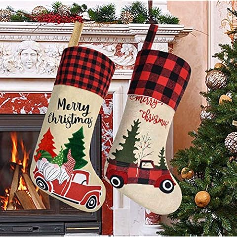 Senneny 2 Pack Merry Christmas Stockings Cover