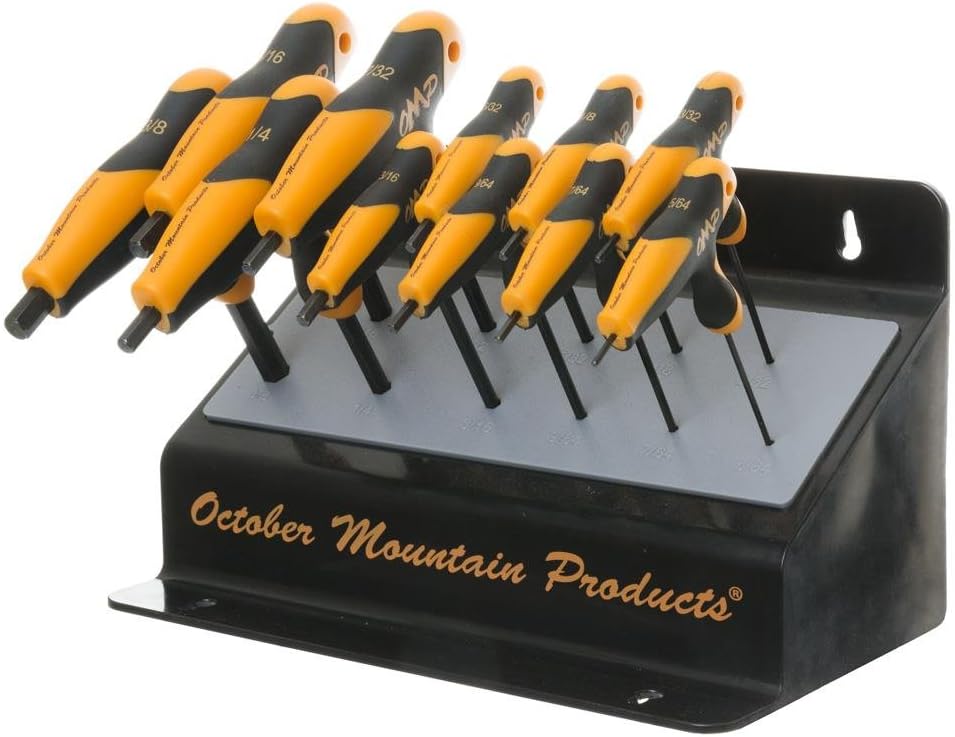 October Mountain Products Pro-Shop Bench Hex Wrench Set 5/64-3/8 in.