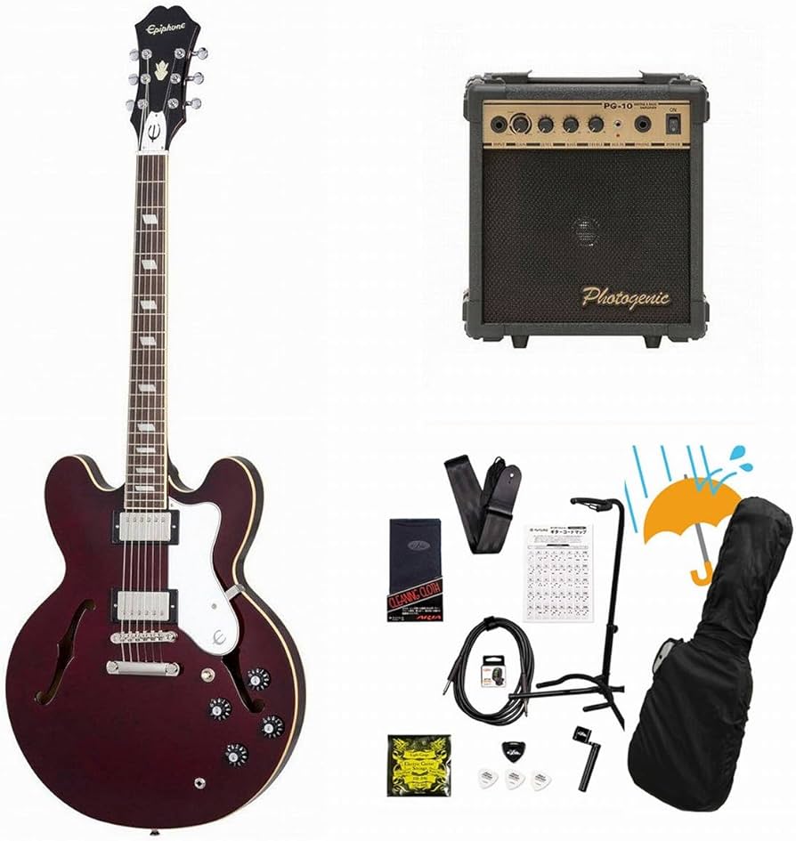 Amazon.co.jp: Epiphone/Noel Gallagher Riviera Dark Wine Red ノエル