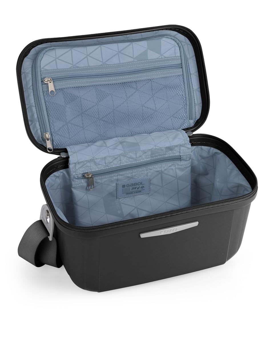 Gabol - Neceser de Viaje Rígido Queens 32x23x19 cm - Peso 0,83kg con Capacidad 13,7L - Acople a Maleta y Clasificador Interior - Diseño Español en Polipropileno - Resistente y PVC Free - Negro