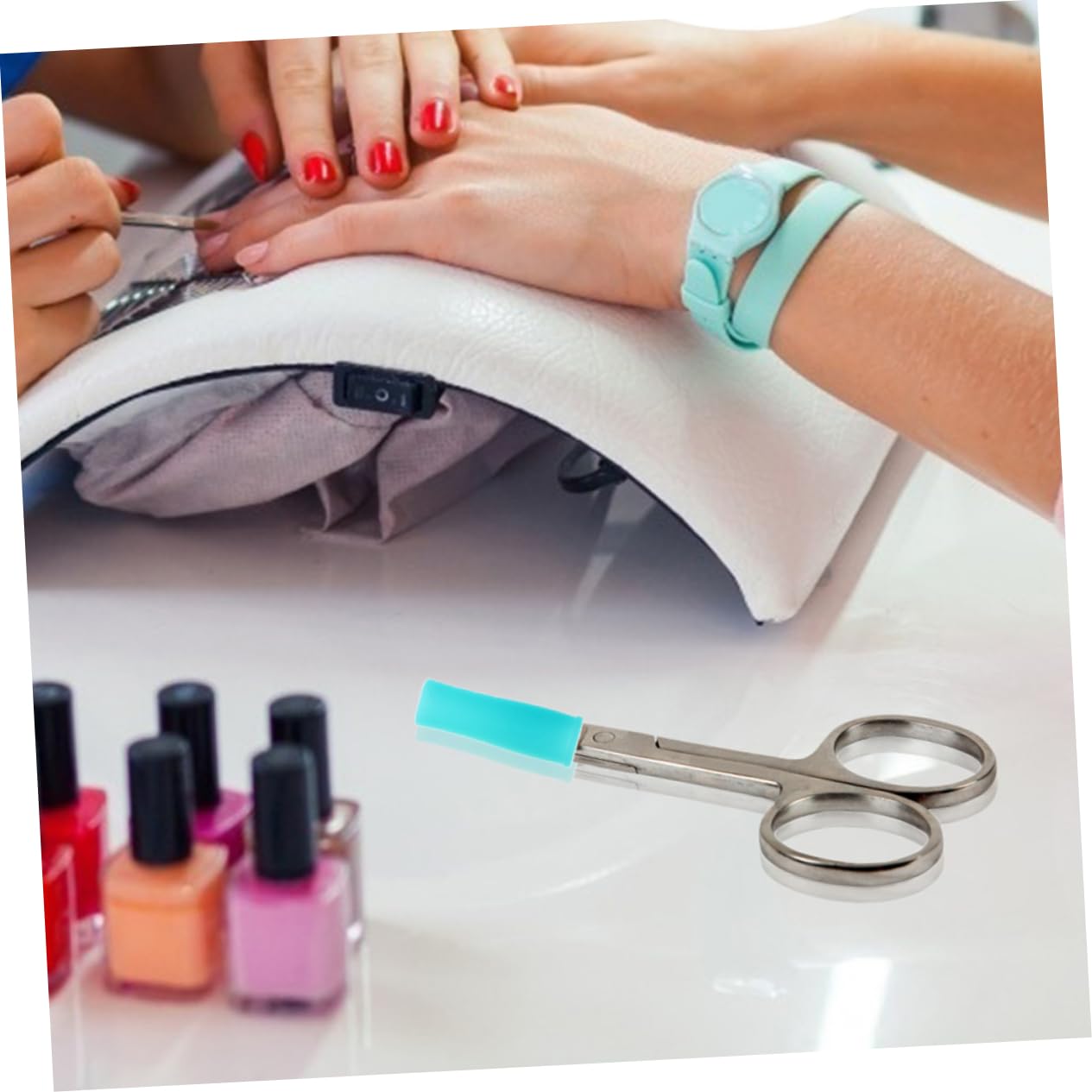 VICASKY 8pcs Manicure Tool Handle Sleeves Cuticle Scissors Tweezers Nipper Covers Professional Nail Care