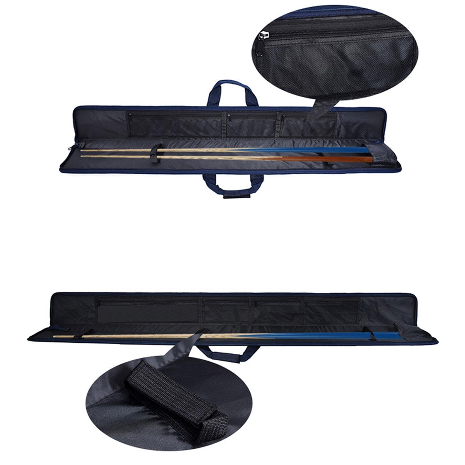 Harilla Étui de Queue de Billard 3/4 Portable de 130 cm, bandoulière réglable, étanche, résistant à l'usure, léger, Housse de Protection
