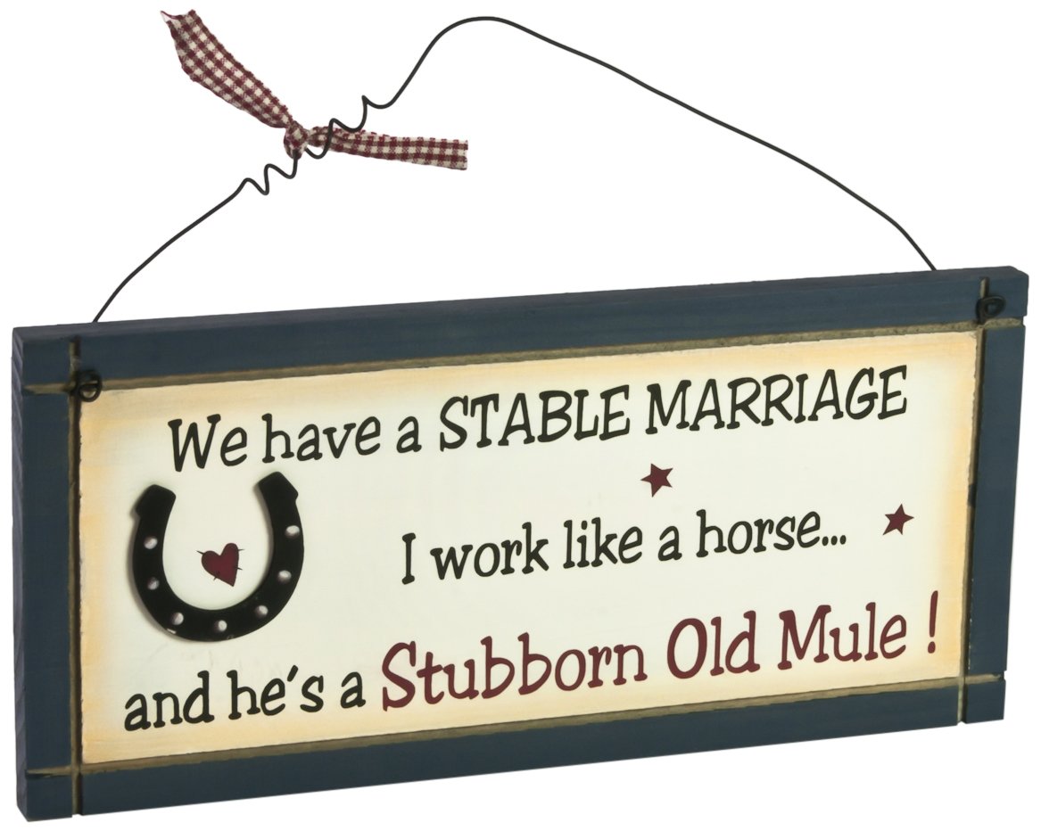 Heartwarmers Multi-Colour Stable Marriage Wooden Plaque - Wooden Plaque