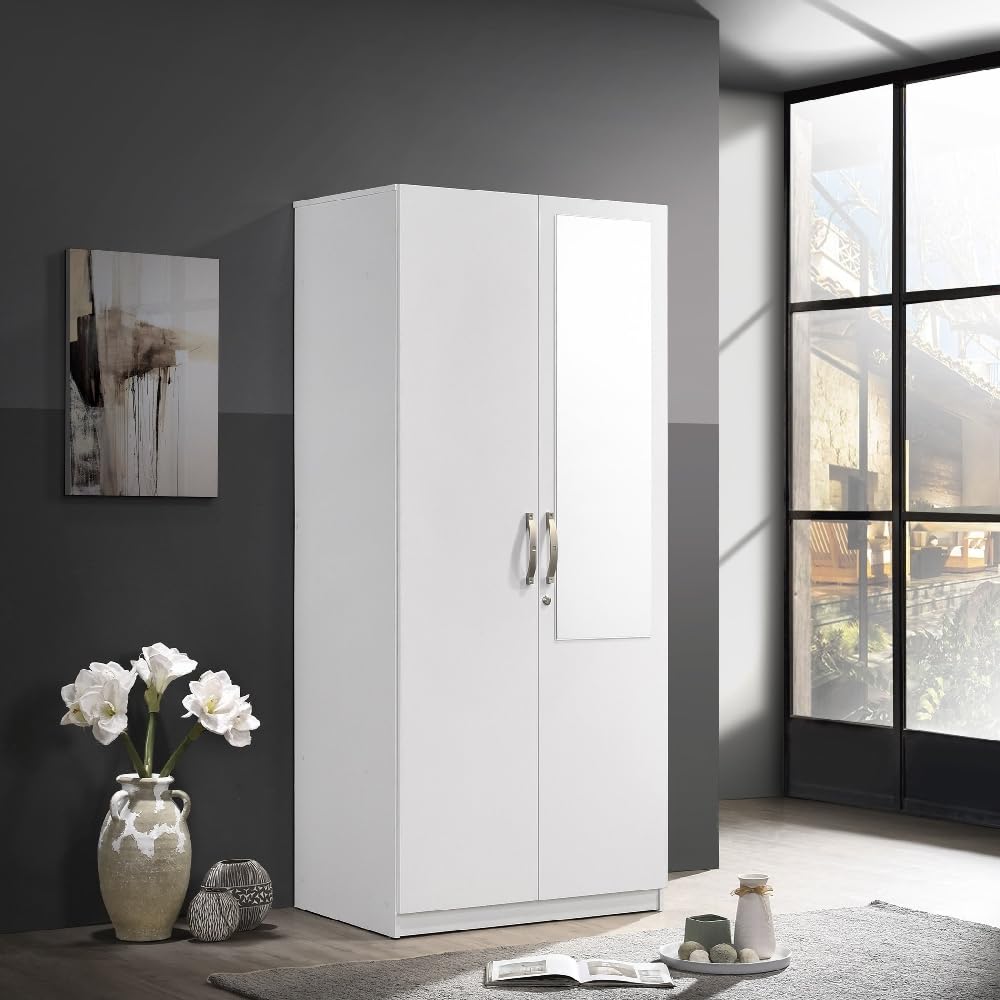 Home Box Kulltorp Plus 2-Door Wardrobe with Mirror