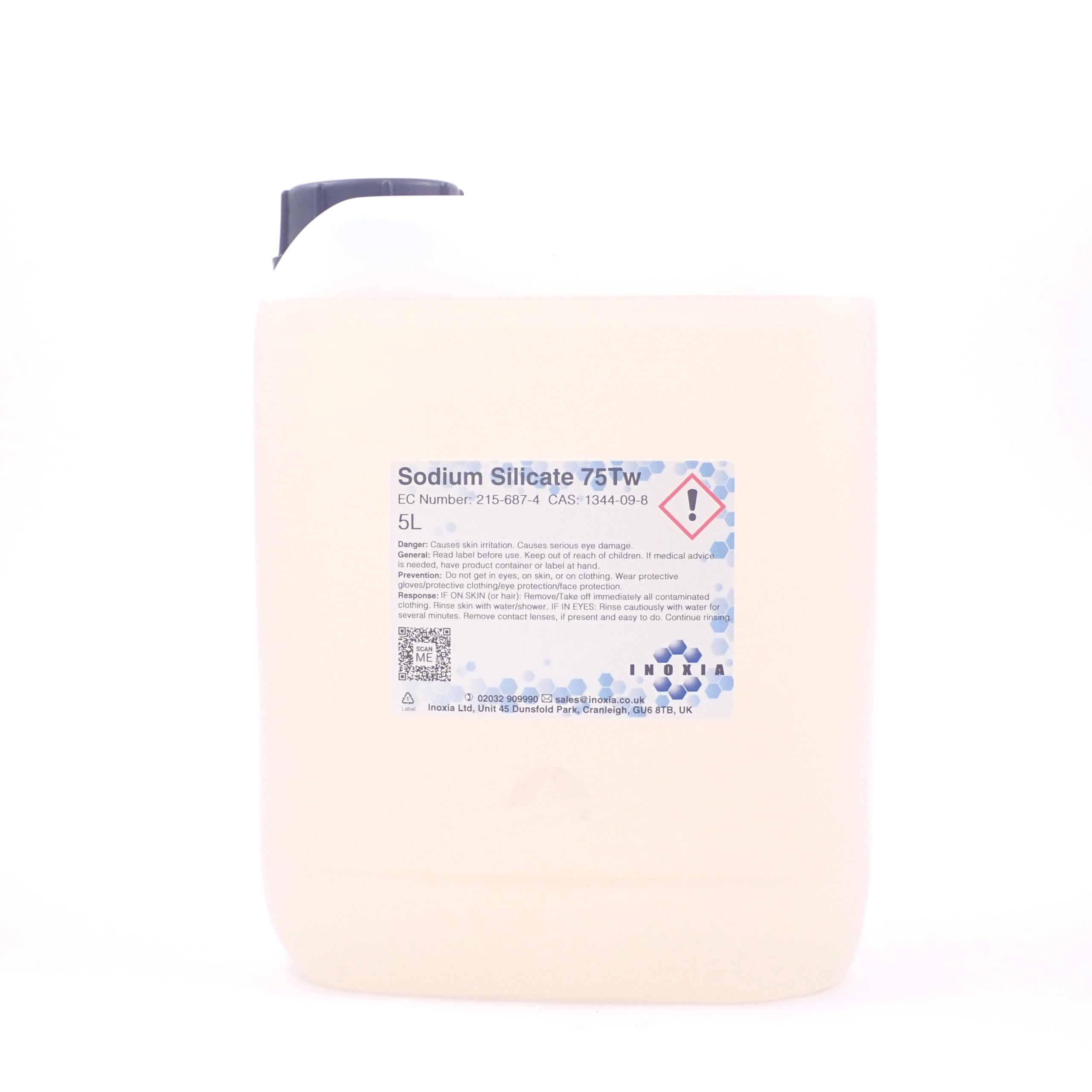 Sodium Silicate 75Tw Twaddle, Waterglass, Sealant - Volume: 5L - By Inoxia