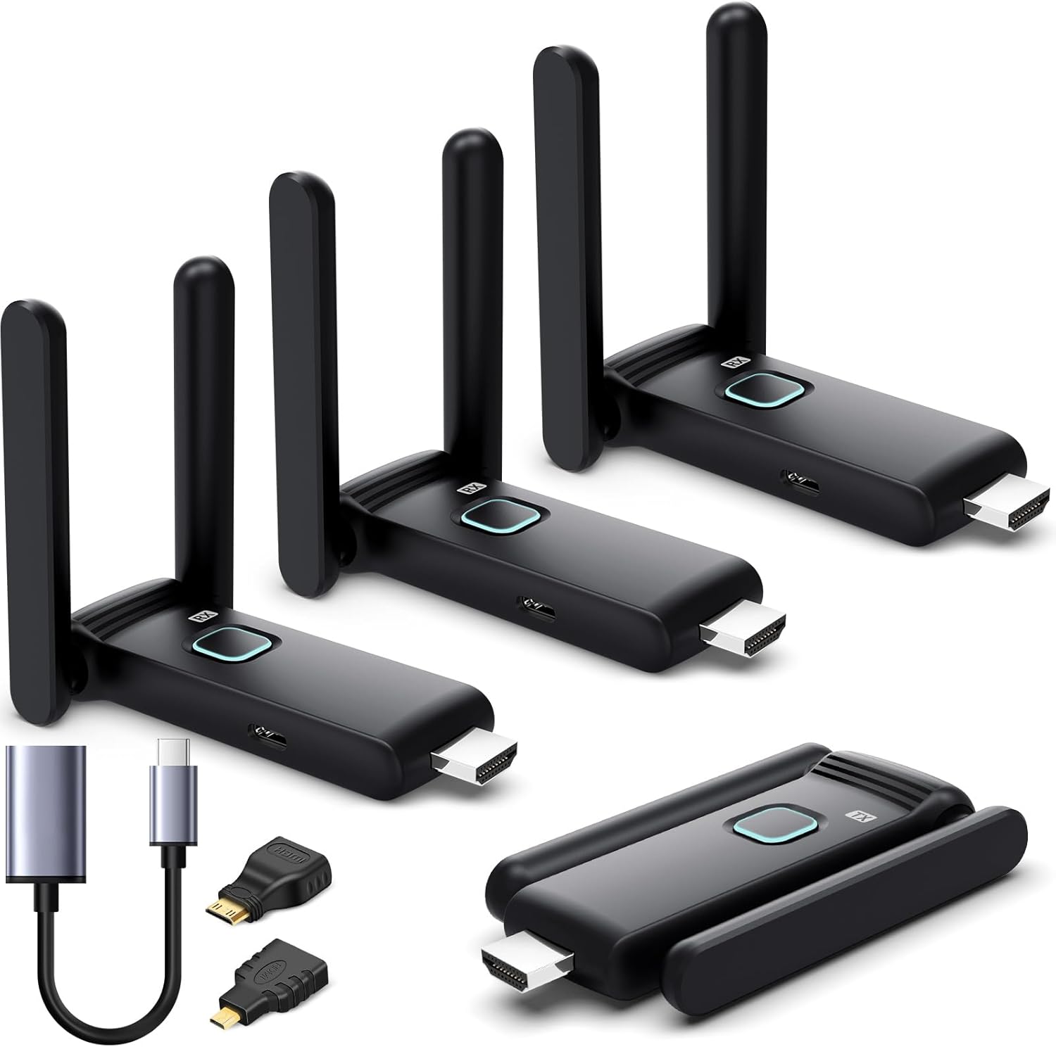 Wireless HDMI 3 Receivers and Transmitter Set,50M/165FT,No...