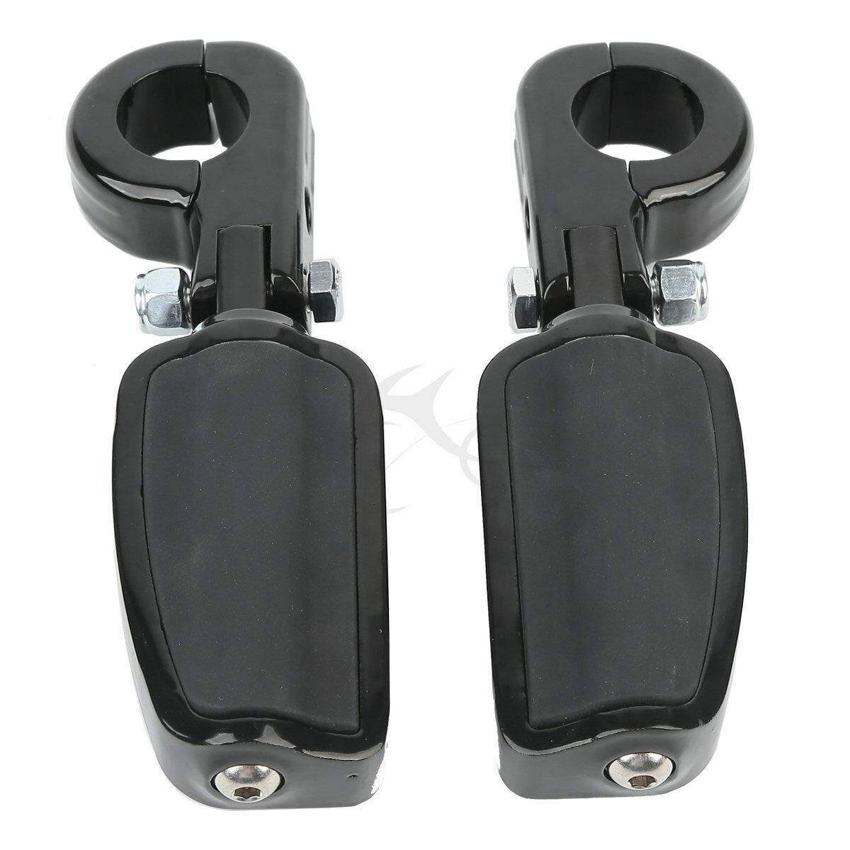 Black Billet Aluminum Highway Foot Pegs For Harley Davidson Touring (Street Glide, Road Glide, Road King)