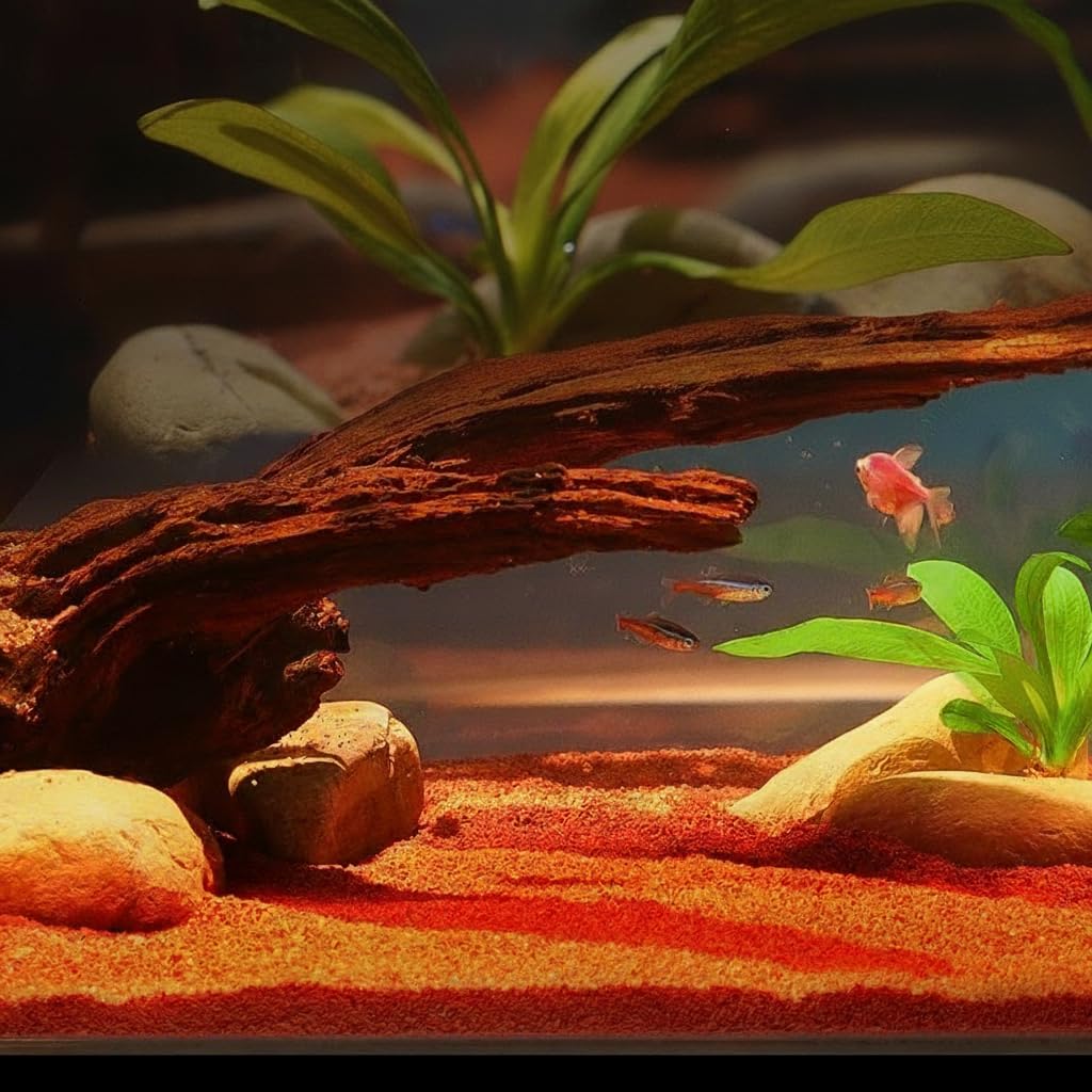 Pre, Sustrato para Aquarium Landscaping, Decoración Pecera, 5 kg Rojo y Negro/Rojo