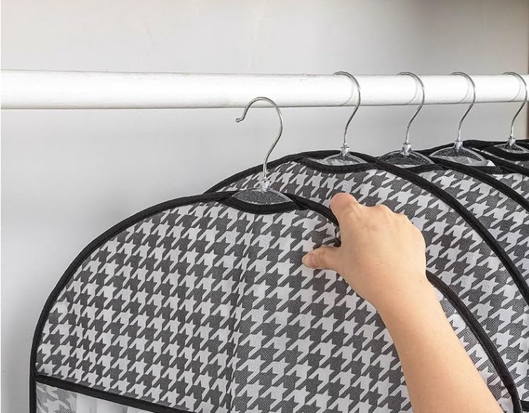 Clothes Cover 5 Pack Hanging Travel Bag for Clothes Garment Bag with Clear Window Suit Bag Suit Bags (Size : 88 * 58 * 9cm)4