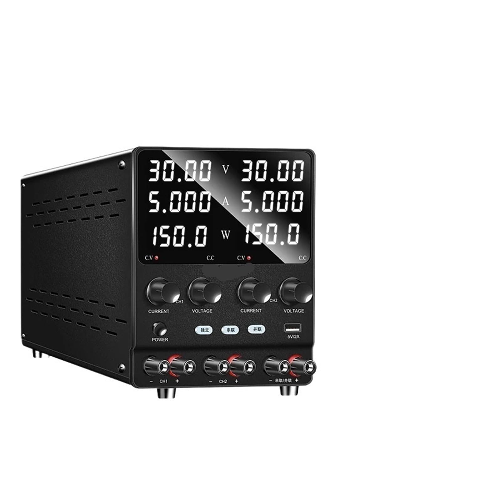 Fuente de alimentación de Doble Canal 30V10A DC, Salida múltiple Variable Ajustable, conexión paralela en Serie regulada, 60V(SPS3010-2KD 30V10A,220V)
