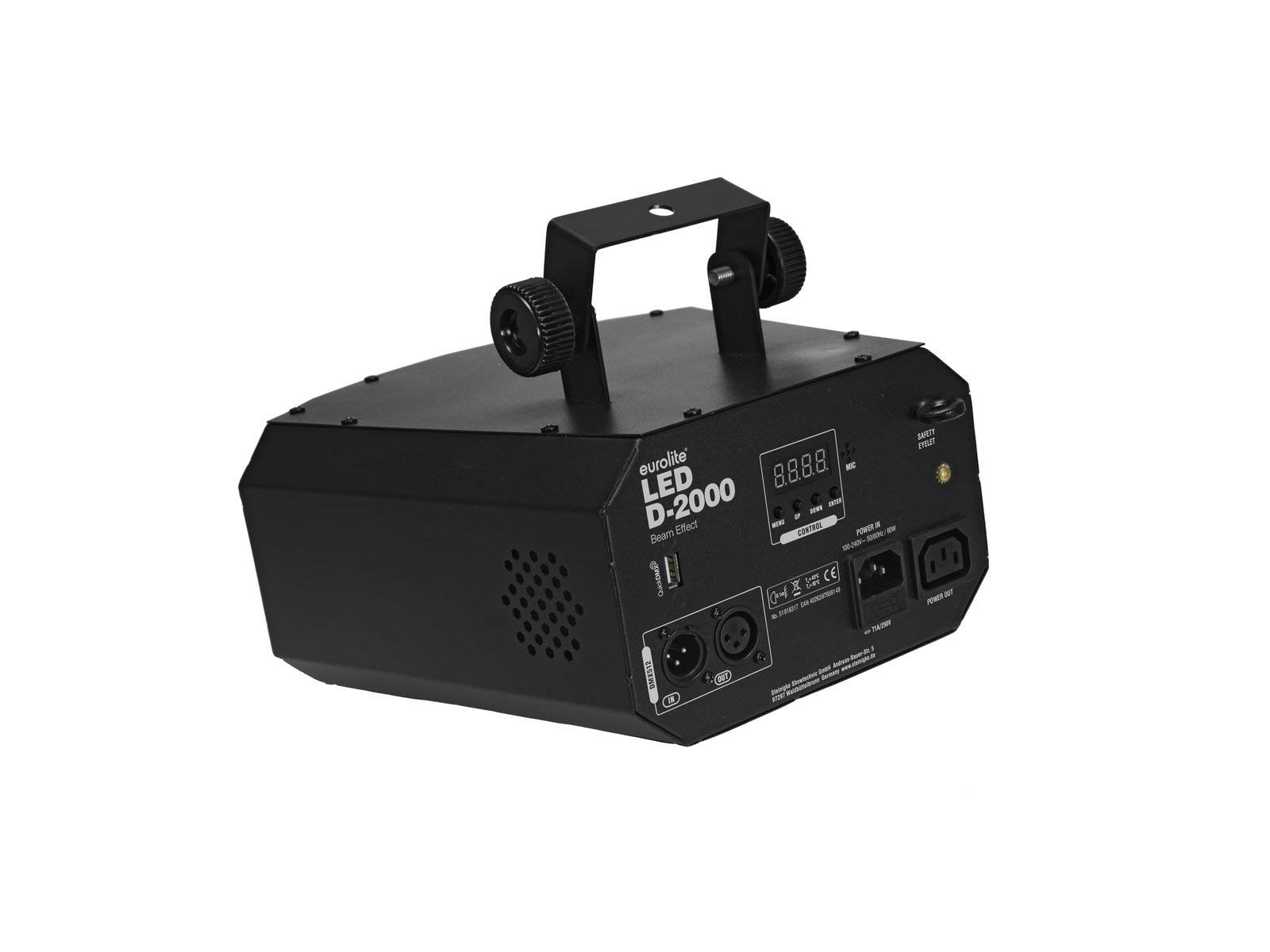 EUROLITE LED D-2000 Strahleneffekt | Extrem lichtstarker Derby mit 5 x 10-W-LED in R,G,B,A,W
