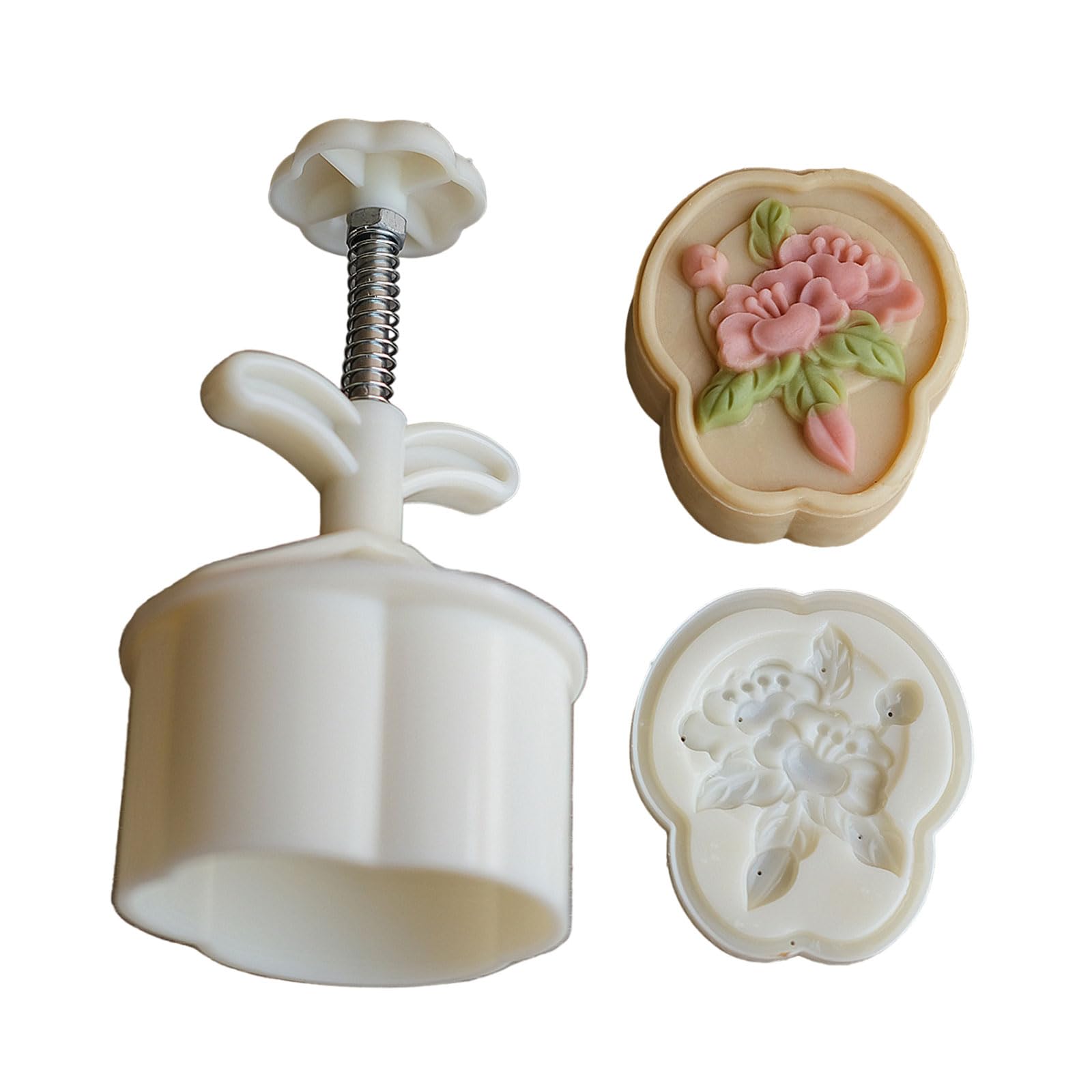 Tsophreniq Flower Cakes Maker Mold MidAutumn Pastries Tool Cookie Dessert Cutter Hand Pressure Cakes Mold Cookie Stamp and Cutter Press for Bakings Wedding