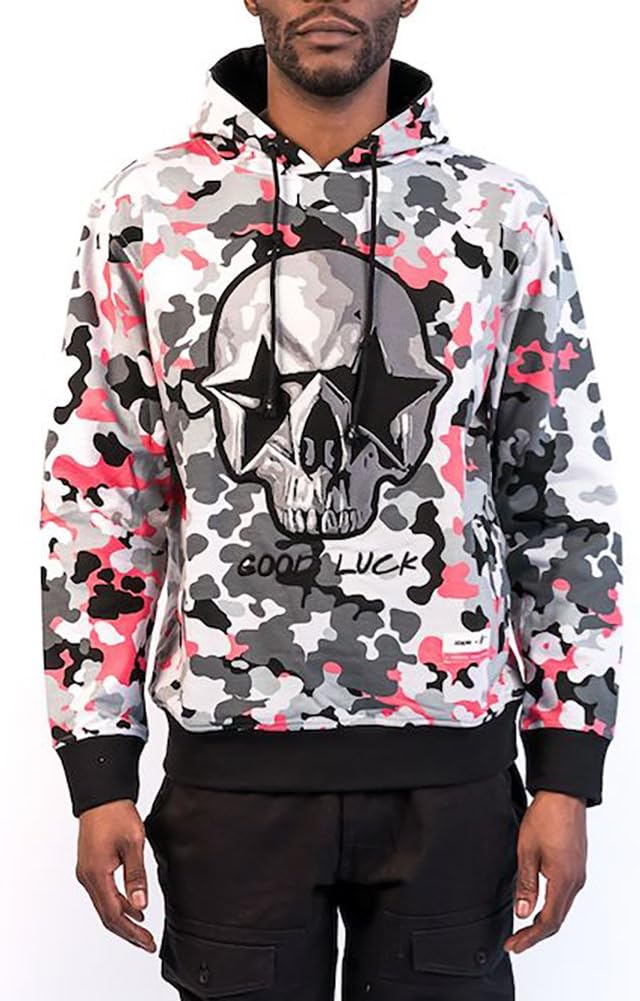 Staple x Ron English Men's Skull Pigeon Print Camo Applique Hoodie