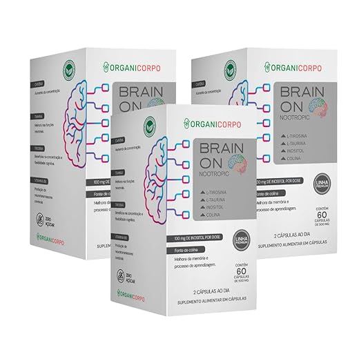 Brain On - Nootrópico Neuro Ativador. Memória, Foco, Atenção